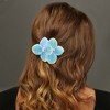 Unique Bargains Summer Fresh and Sweet Pearl Flowers Hair Clip Green 2 Pcs - 2 of 4