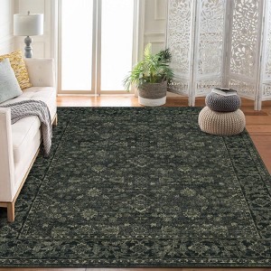 COZONY Floral Vintage Area Rug, Machine Washable Non-Slip Carpet for Living Room and Bedroom - 1 of 4