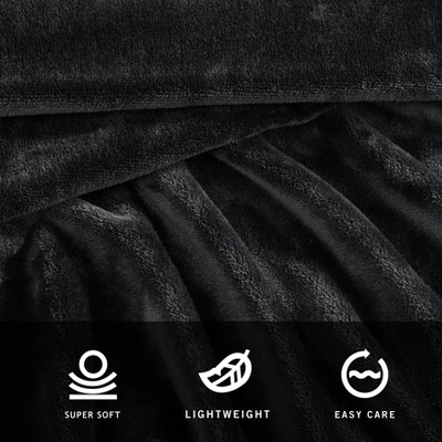 Twin Black Ultra Soft Fleece Blanket