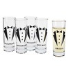 Blue Panda Set of 5 Clear Shot Glasses 2 oz - Groom, Best Man & Groomsman for Bachelor Party Favors Supplies - 3 of 4