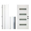 MAHEERTY New Design Fiberglass Composite Door Left Hand Inswing Entrance Door White Exterior Front Entry Doors with 4-9/16 Frame - 4 of 4