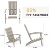 Gulches Outdoor Resin Furniture (Chair/Bench) All-Weather Durable, Fade/Rust/Peel/Dent-Proof, Ergonomic Design, Stainless Steel - 2 of 4
