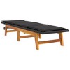 vidaXL Sun Lounger with Cushion Poly Rattan and Solid Wood Acacia - 3 of 4