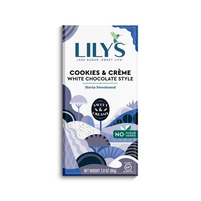 Lily's Sweets Cookies & Crème White Chocolate Bar - 2.8oz