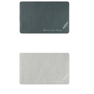 Unique Bargains Absorbent Quick Drying Non-Slip Rubber Backed Bath Mats 2 Pcs - 1 of 4