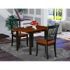 HomeStock 3-Piece Black and Cherry Finish Solid Wood Top Dining Table Set - 2 of 4