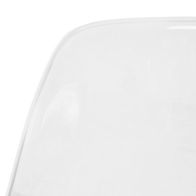 Dover High Back Cross Side Chair in Matte Clear Plastic