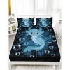Acoinel 3 Pcs Axolotl and Pearl Lightwight Ultra Soft Comforter Set with 2 Pillowcases, Blue - 2 of 4