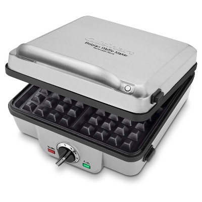 Cuisinart Breakfast Central 4-Slice Belgian Waffle Maker with Pancake Plates  - Stainless Steel - WAF-300P1