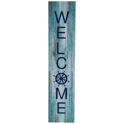Northlight Weathered Coastal "Welcome" Porch Board Sign Decoration - 35.75"