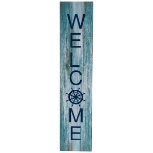 Northlight Weathered Coastal "Welcome" Porch Board Sign Decoration - 35.75" - 1 of 4
