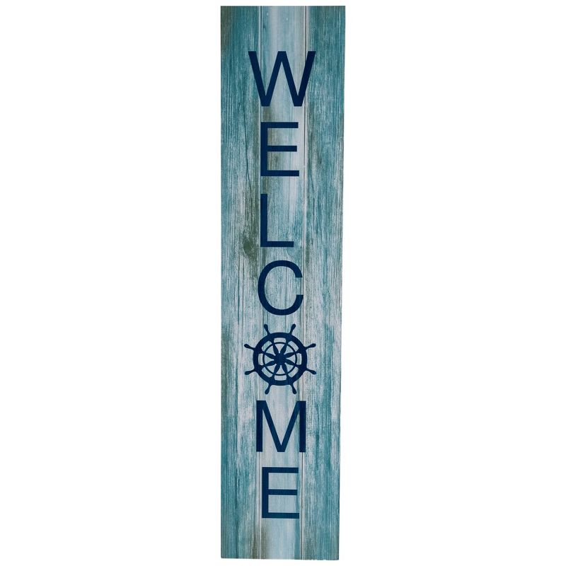 Northlight 35.75" Weathered Coastal "Welcome" Porch Board Sign Decoration, 1 of 6