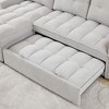 78.75" Convertible L-Shaped Sleeper Sectional Sofa with USB Charging - 4 of 4