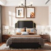 Queen Size Platform Bed with Upholstered Headboard for Bedroom - 4 of 4