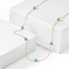 Ross-Simons Italian 4mm Turquoise Station Necklace in 14kt Yellow Gold - 3 of 4