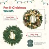 Christmas Wreath, Artificial Christmas  Wreaths, Xmas Wreath with Pine Cone and Berries, Xmas Decorations for Windows, Wall, Mantel,  Front Door - 2 of 4