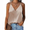 Zeagoo Silk Satin Cami for Women V Neck Sleeveless Tank Tops Raceback Blouse Casual Shirts - 4 of 4