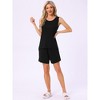 INSPIRE CHIC Women's Cotton Soft Sleeveless Tank Top with Shorts Pajama Set - 2 of 4