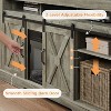 Heynemo Farmhouse TV Stand for 23" Fireplace, 34'' Tall Entertainment Center for 65''+ TV, TV Console with Sliding Bar Door (without Fireplace) - 2 of 4