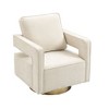 CAVINAS Accent Chair, Swivel Accent Open Back Chair Modern Comfy Sofa Chair With Gold Stainless Steel Base - 4 of 4