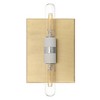 360 Lighting Gambon 14 1/2" Linen and Rope 2-Light Wall Sconce - 3 of 4