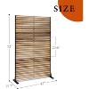 72" H x 47" W Metal Privacy Screen, Freestanding Outdoor Decorative Wall Panel with Stand for Patio, Garden, Balcony & Indoor - 2 of 4