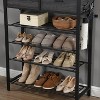 Shoe Rack, 4 Tier Shoe Storage Organizer With 2 Drawers, Metal Shoe Shelf Shoe Stand Shoes Storage Rack Hallway Shoe Rack With Storage And Hooks - 4 of 4
