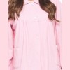 Casual Nights Women's Button Front Jacquard Terry Fleece Sleep Bed Jacket Top with Pockets - 4 of 4