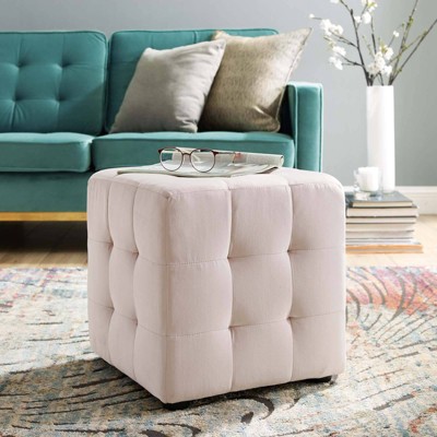 Contour Tufted Button Cube Performance Velvet Ottoman - Modway
