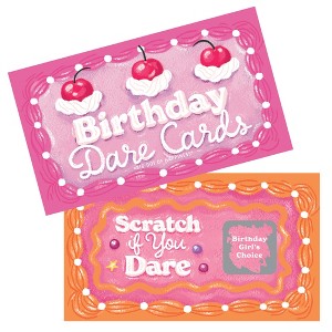 Big Dot of Happiness Hot Girl Bday - Vintage Cake Birthday Party Game Scratch Off Dare Cards - 22 Count - 1 of 4