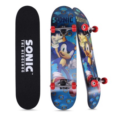 Sonic the Hedgehog 31" Skateboard with ABEC5 Bearings - Perfect for Beginners and Pros with Unique Artwork