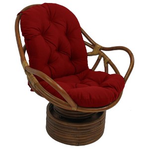Blazing Needles, 48-inch by 24-inch Solid Outdoor Spun Polyester Swivel Rocker Cushion - 1 of 1