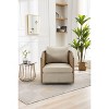 NicBex Swivel Accent Chair Modern 360� Rotating Barrel Chair with Rattan Frame for Bedroom,Living Room - 2 of 4