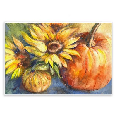 Stupell Industries Fall Sunflowers & Gourds Wall Plaque Art