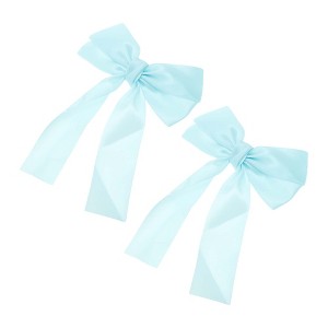 Unique Bargains Solid Bow Ribbon Duckbill Hair Clips 2 Pcs - 1 of 4