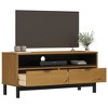vidaXL TV Stand FLAM 43.3 in.x15.7 in.x19.7 in. Solid Wood Pine - 3 of 4