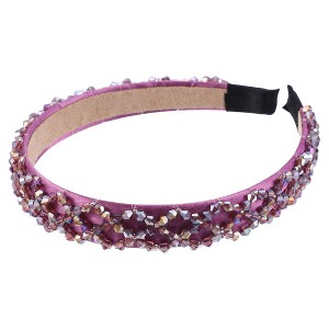 Unique Bargains Women's Bling Rhinestone Headband 0.79 Inch Wide 1 Pc - 1 of 4