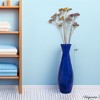 Uniquewise 24" Tapered Cylindrical Tall Bamboo Floor Vase with Flared Trumpet Top Decorative Accent for Dried Flowers Pampas Grass and Branches - 2 of 4