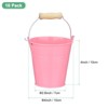 Unique Bargains Galvanized Metal Rustic Durable Multipurpose Small Metal Bucket 10 Pcs - 2 of 4