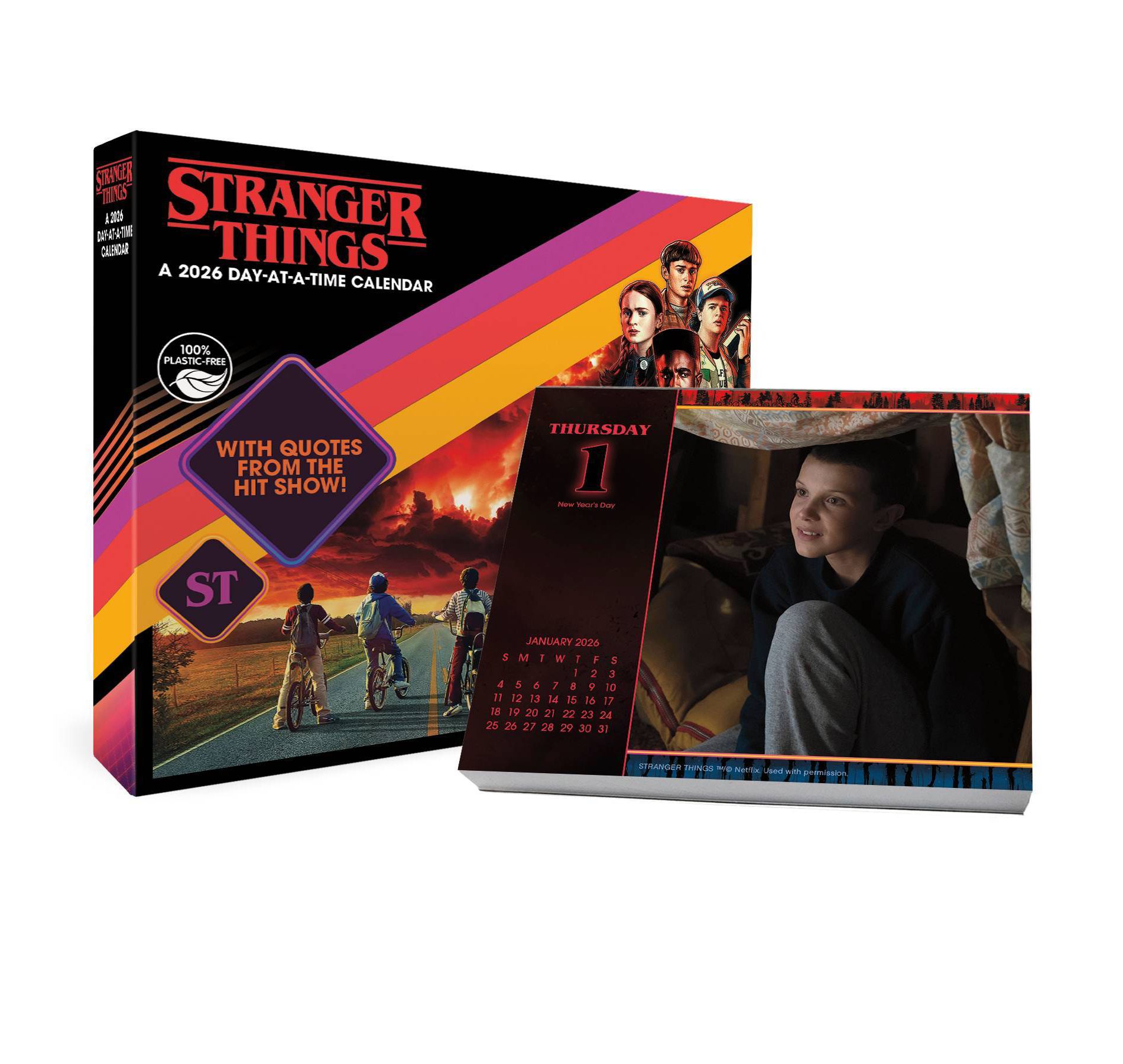 Netflix 2026 Stranger Things Day-at-a-Time 6.12"x5.37" Box Calendar