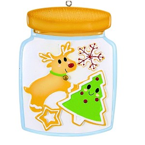 Polarx 4.0 Inch Cookie Family Of Two Christmas Tree Ornament , Christmas Decor First Christmas Together Reindeer Tree (1PC) - 1 of 4