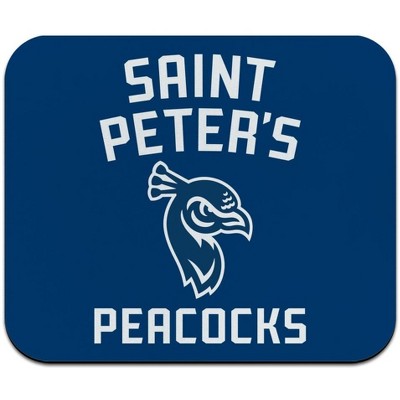 Saint Peters University Peacocks Logo Low Profile Thin Mouse Pad