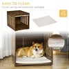 Gulches Dog Crate End Table with Removable Door Panel, Dog Crate Bed with Foam Cushion, Safety Lock, Indoor Use for Small & Medium Dogs, Brown - 3 of 4