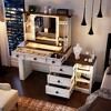 Vlsrka Makeup Vanity Desk With Storage Cabinet and Power Outlet - 3 of 4