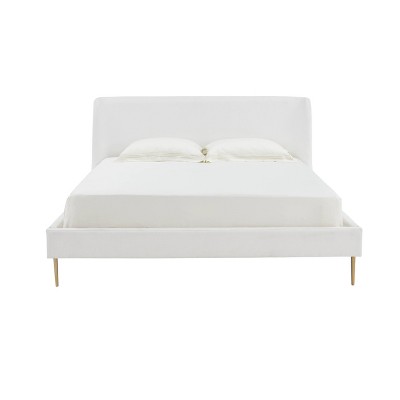 Jaiden Upholstered Bed White/gold 