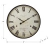 FURNIinspire Wall Clocks 20" Round Antique Roman Numeral Timepiece Decorative Living Room Hanging Clock, Home Decor, Brown, 20"*20"*1.75" - 3 of 4