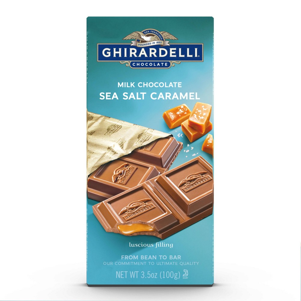 UPC 747599417061 product image for Ghirardelli Milk Chocolate Sea Salt Caramel Bar - 3.5oz | upcitemdb.com