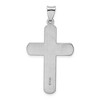 Black Bow Jewelry Rhodium Plated Sterling Silver Ridged Edge Cross Pendant, 22 x 40mm - 3 of 4