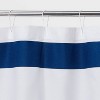 Rugby Stripe Shower Curtain White/Blue Cool - Room Essentials™ - image 3 of 4
