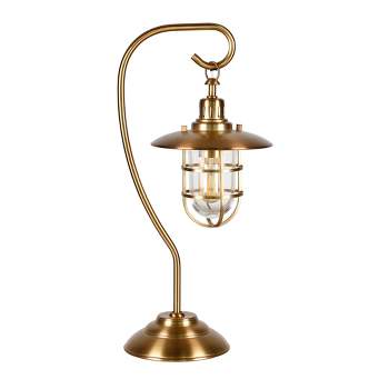 Hampton & Thyme 22" Tall Nautical Table Lamp with Glass/Metal Shade